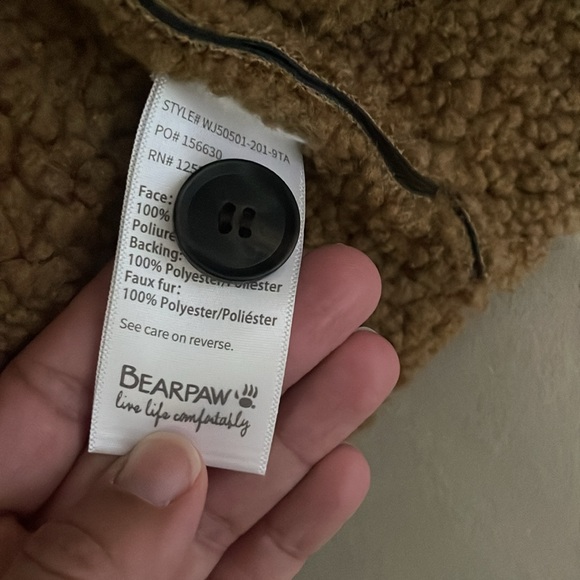 NWOT Bearpaw Sherpa Mixed Media‎ Jacket Coat - Picture 7 of 7